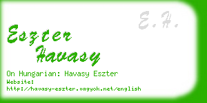 eszter havasy business card